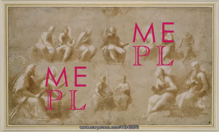 : Christ and the Saints in Glory, drawing by Raphael : Christ and the Saints in Glory, drawing by Raphael