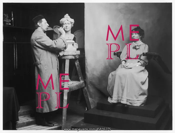 : Christabel Pankhurst models for Madame Tussauds : Christabel Pankhurst models for Madame Tussauds