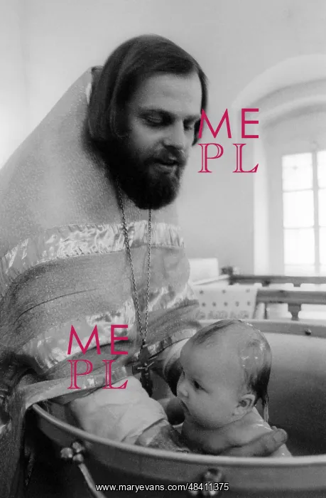 : Christening of a baby, 1994 : Christening of a baby, 1994