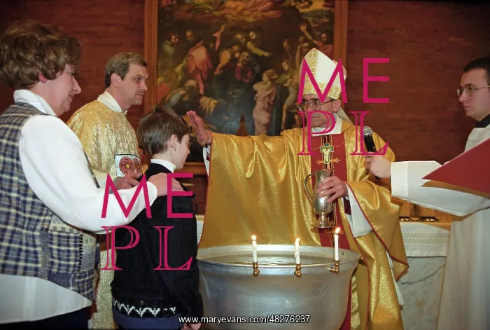 : Christening in Catholic church, 2002 : Christening in Catholic church, 2002