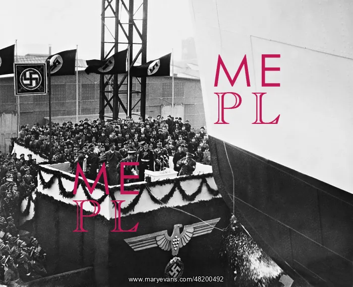 : Christening of the KdF-ship Robert Ley, 1938 : Christening of the KdF-ship Robert Ley, 1938