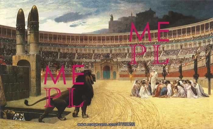: The Christian Martyrs Last Prayer, by Gerome : The Christian Martyrs Last Prayer, by Gerome