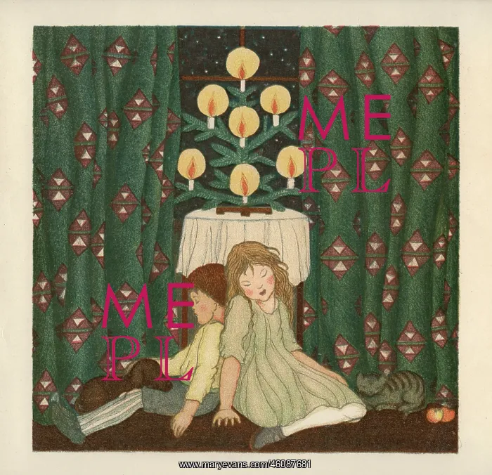  : Christmas Dream [by Marie Kind]. Color Lithograph from: Franz Cizek