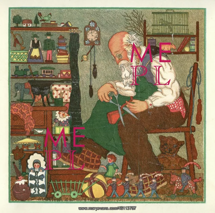  : Christmas. Santa Claus in his workshop [by Marta Zehenter]