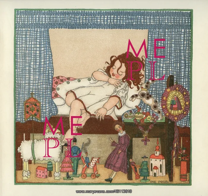  : Christmas. Exhausted [by Ine Probst]. Color Lithograph from: Franz Cizek