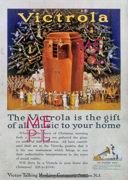 : Christmas Advertisement for Victrola Home Record : Christmas Advertisement for Victrola Home Record