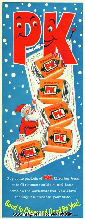 : Christmas advertisement, Wrigley's PK Chewing Gum : Christmas advertisement, Wrigley's PK Chewing Gum