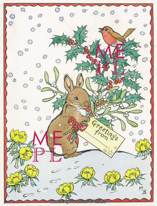 : Christmas bunny by Molly Brett : Christmas bunny by Molly Brett