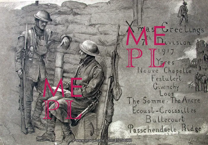: Christmas Card - 7th Division 1917 : Christmas Card - 7th Division 1917
