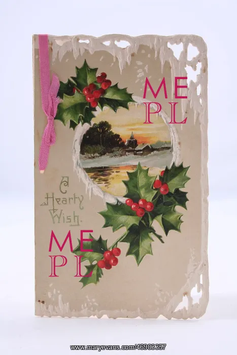 : Christmas card with cut out detailing : Christmas card with cut out detailing