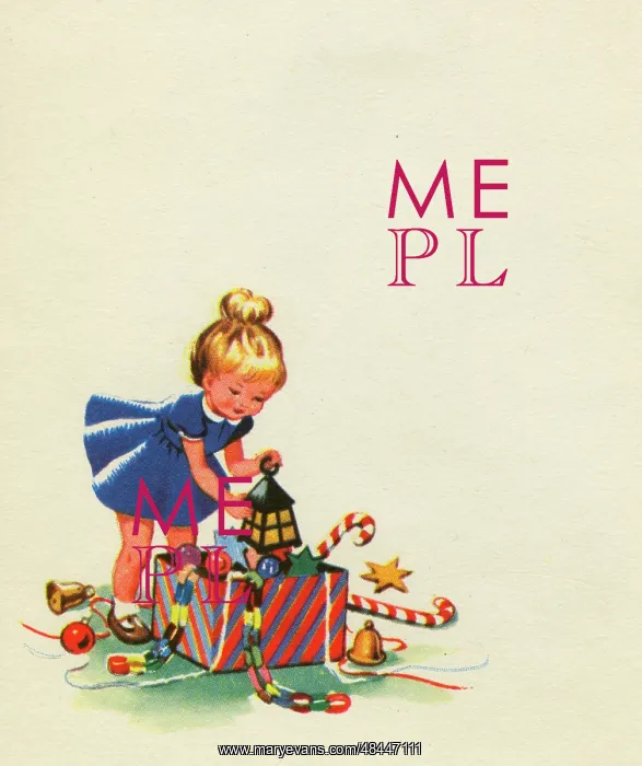 : Christmas card, Dressing the Christmas Tree : Christmas card, Dressing the Christmas Tree
