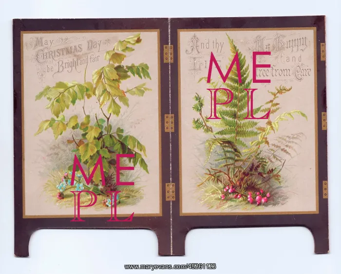 : Christmas card in the form of a folding screen : Christmas card in the form of a folding screen