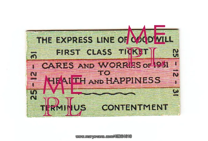 : Christmas card in the form of a railway ticket : Christmas card in the form of a railway ticket