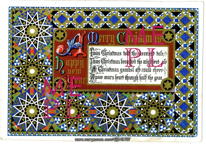 : Christmas card with geometrical designs : Christmas card with geometrical designs
