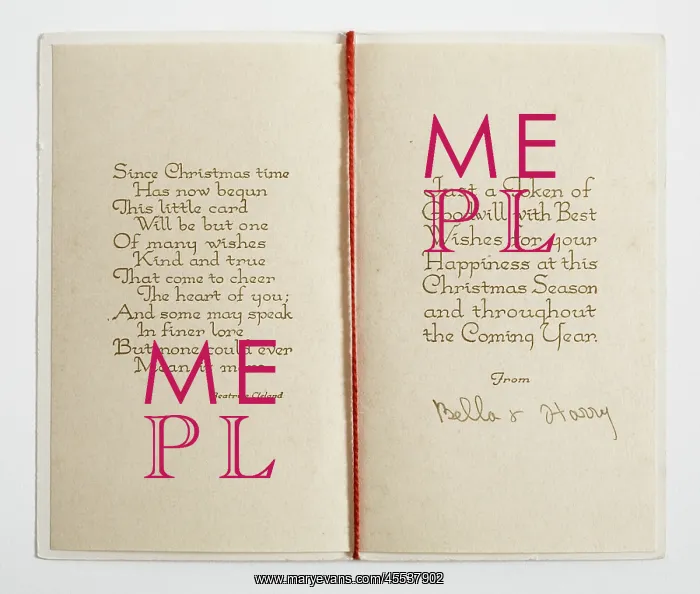 : Christmas card, insert : Christmas card, insert