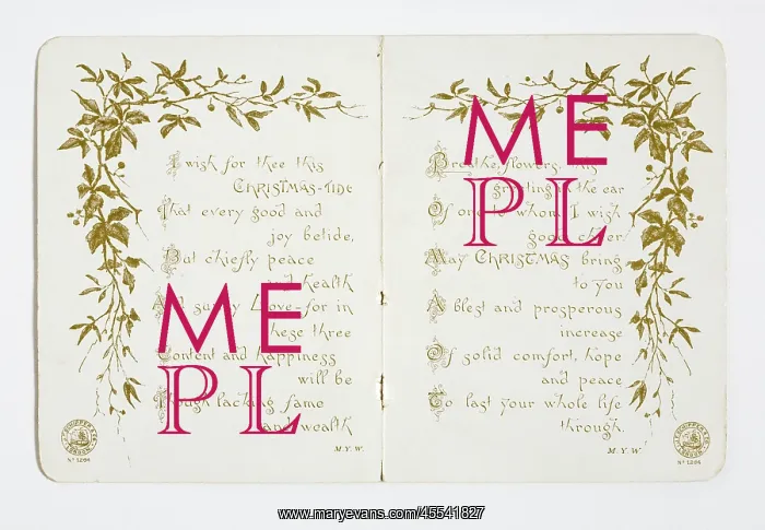 : Christmas card, inside : Christmas card, inside