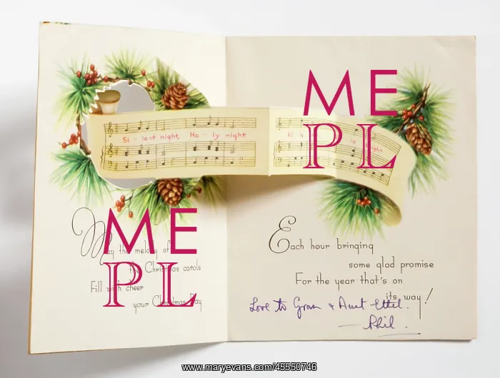 : Christmas card, inside : Christmas card, inside