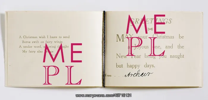 : Christmas card, inside : Christmas card, inside