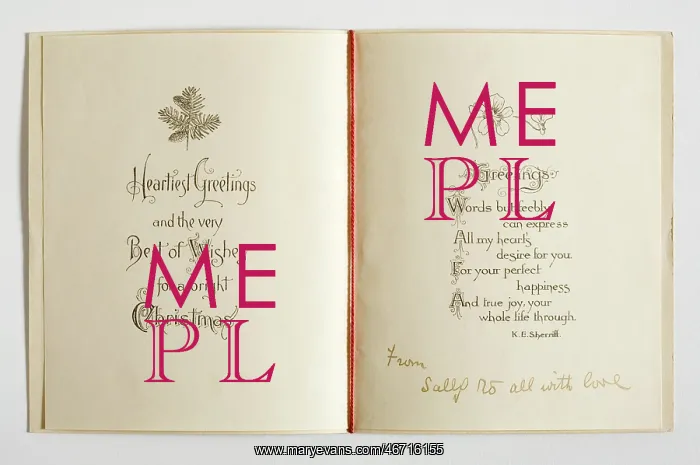 : Christmas card, inside : Christmas card, inside