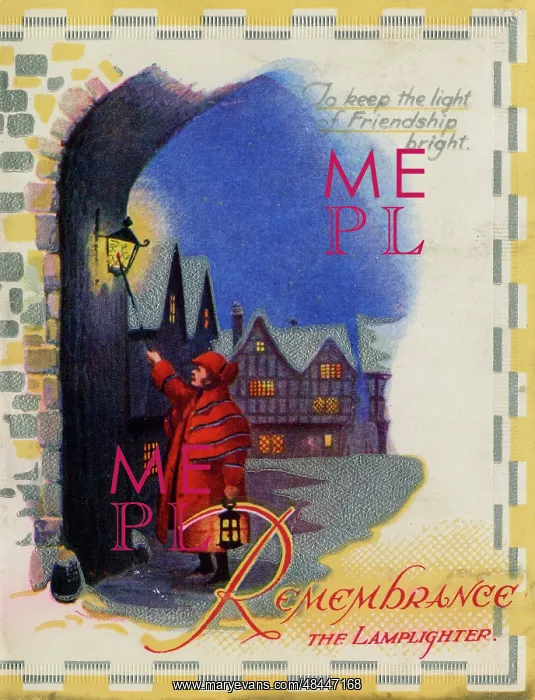  : Christmas card, Lamplighter