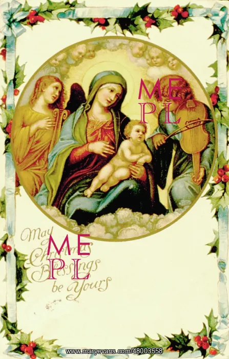  : Christmas card with Nativity scene