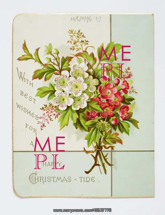 : Christmas card, reverse : Christmas card, reverse