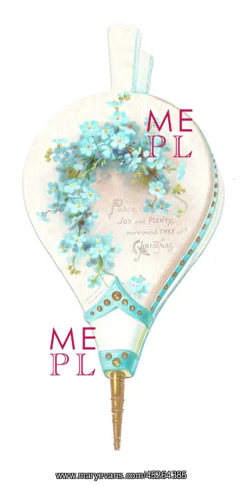 : Christmas card in the shape of bellows : Christmas card in the shape of bellows