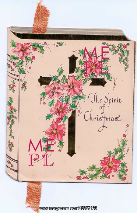 : Christmas card in the shape of a book : Christmas card in the shape of a book
