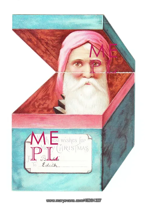 : Christmas card in the shape of a box : Christmas card in the shape of a box