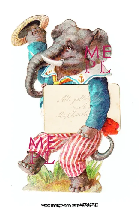  : Christmas card in the shape of an elephant