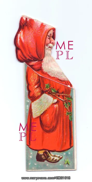 : Christmas card in the shape of a Father Christmas : Christmas card in the shape of a Father Christmas
