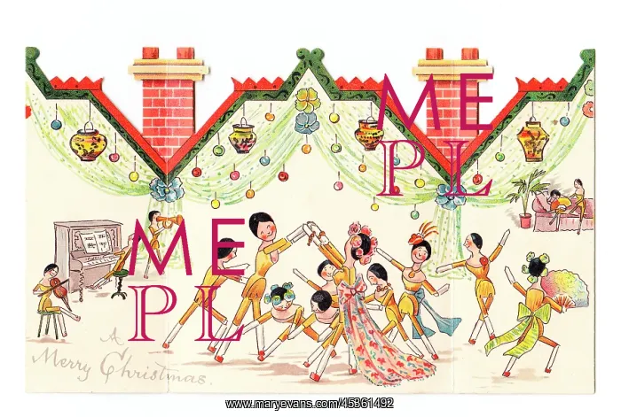 : Christmas card in the shape of a house : Christmas card in the shape of a house