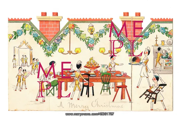: Christmas card in the shape of a house : Christmas card in the shape of a house