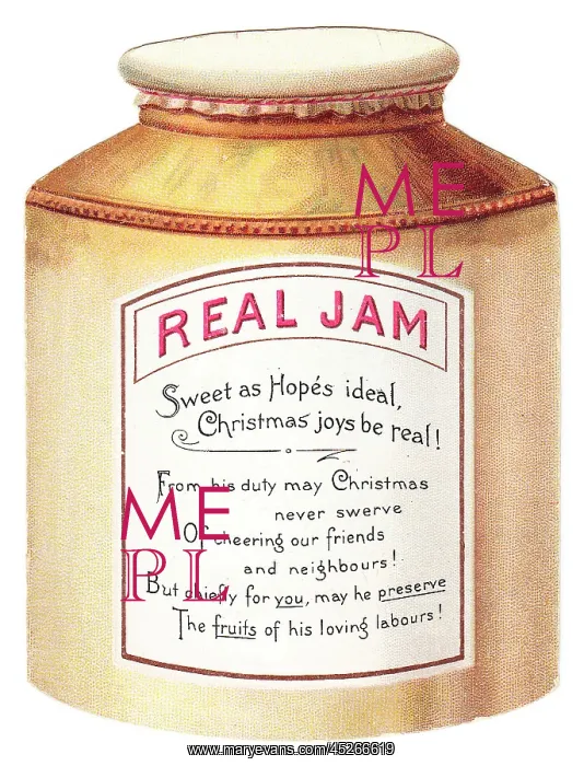  : Christmas card in the shape of a jam pot