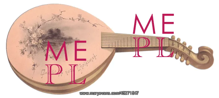  : Christmas card in the shape of a mandolin
