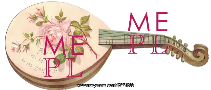 : Christmas card in the shape of a mandolin : Christmas card in the shape of a mandolin