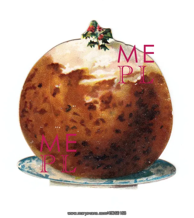 : Christmas card in the shape of a pudding : Christmas card in the shape of a pudding
