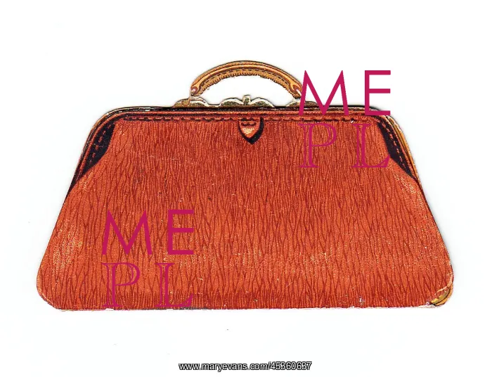 : Christmas card in the shape of a purse : Christmas card in the shape of a purse
