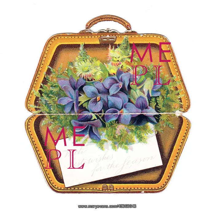 : Christmas card in the shape of a purse : Christmas card in the shape of a purse