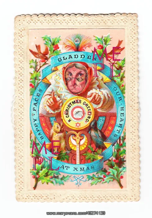 : Christmas card with turning wheel : Christmas card with turning wheel