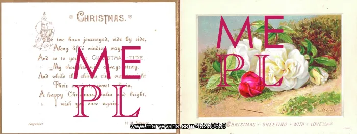 : Christmas card with verse and flowers : Christmas card with verse and flowers