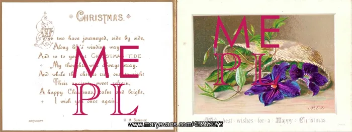 : Christmas card with verse and flowers : Christmas card with verse and flowers