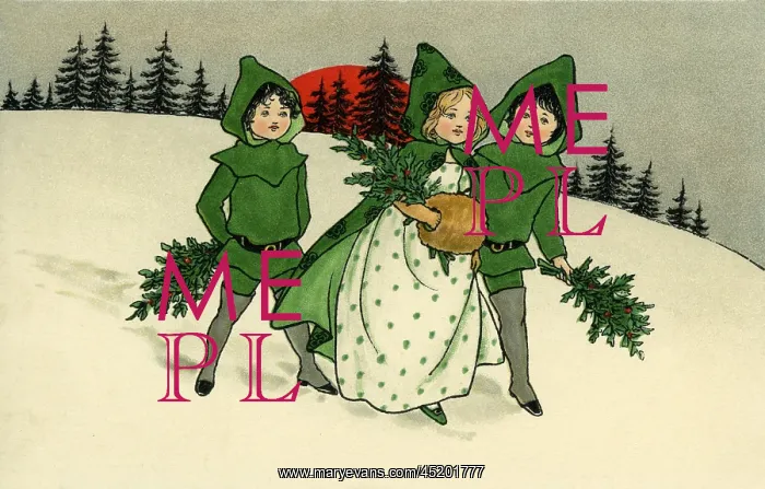 : Christmas - Children in the snow : Christmas - Children in the snow