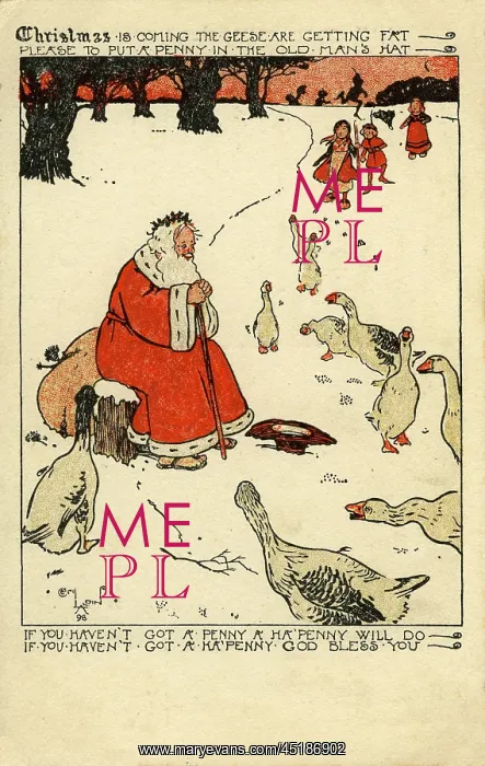 : Christmas is coming by Cecil Aldin : Christmas is coming by Cecil Aldin