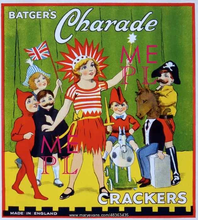 : Christmas cracker box label : Christmas cracker box label