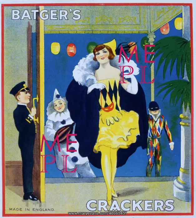 : Christmas cracker box label : Christmas cracker box label
