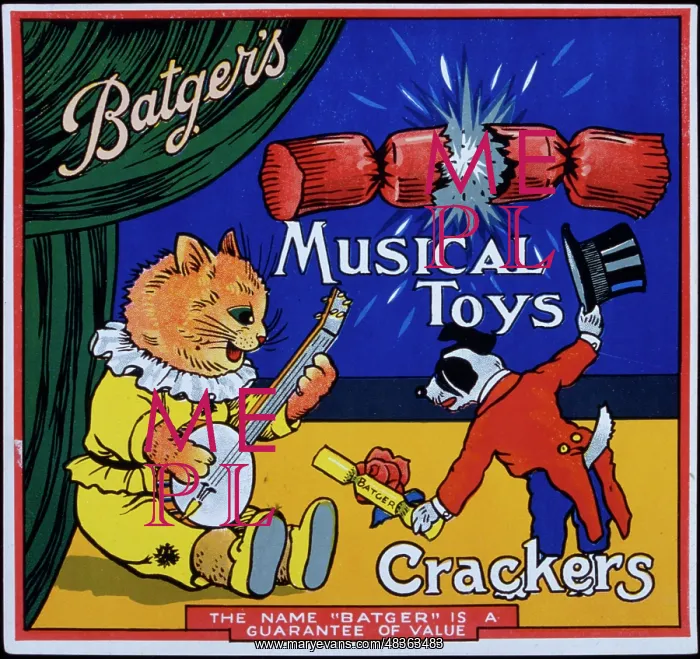 : Christmas cracker box label : Christmas cracker box label