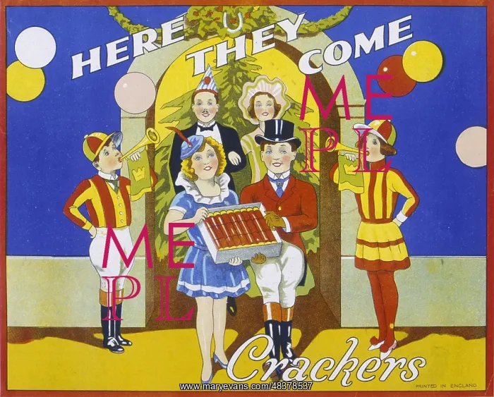 : Christmas Cracker box label : Christmas Cracker box label