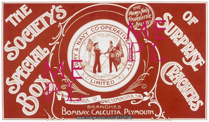 : Christmas Cracker box label : Christmas Cracker box label
