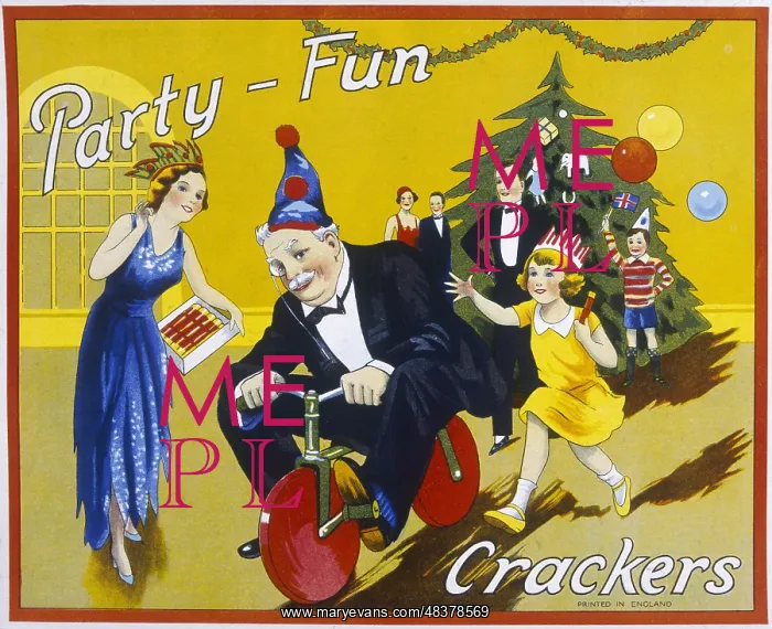 : Christmas Cracker box label : Christmas Cracker box label